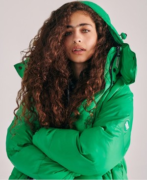 Superdry Astrid Puffer Női Kabát Zöld | JUNRW8294